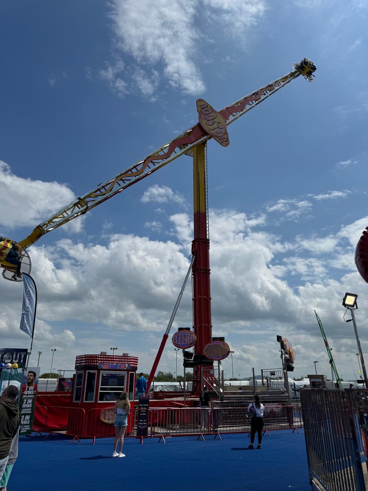 Booster thrill ride